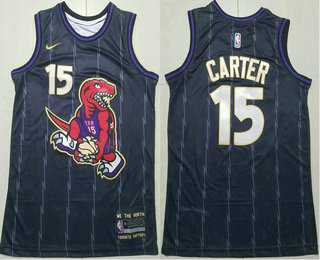 Mens Toronto Raptors #15 Vince Carter Black 2024 City Edition Swingman Sponsor Stitched Jersey->->NBA Jersey